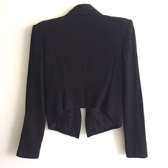 Bcbgmaxazria Open Draped Waterfall Blazer Black M - Picture 5 of 6